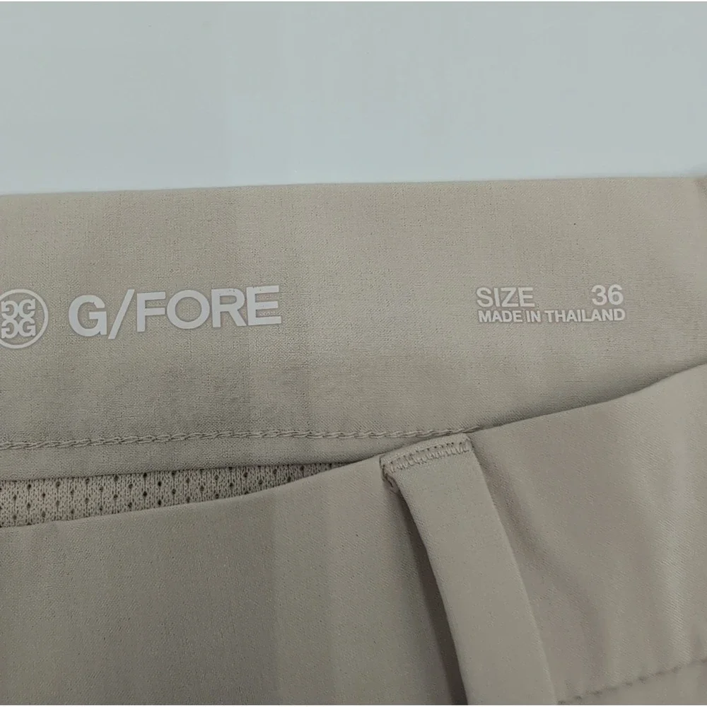 G/FORE Maverick Golf Shorts Mens 36 Khaki Performance Golf Stretch Chino